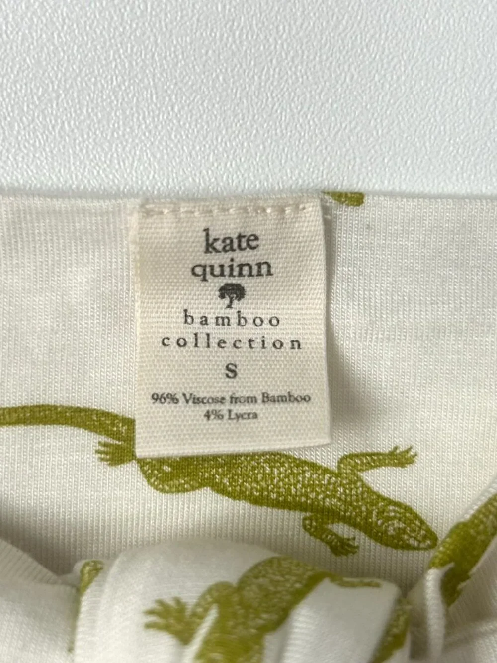 NWT Kate Quinn Bamboo Baby Bow Headband 0-6M Lime Lizard Print